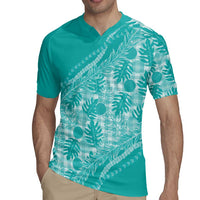 Hawaii Breadfruit Palaka Rugby Jersey Polu Opal Maile Lei - Polynesian Pride