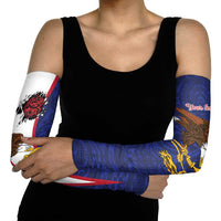 American Samoa Heart Tribal Personalized Arm Sleeves Polynesian Patterns