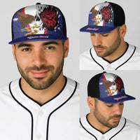 American Samoa Heart Tribal Personalized Baseball Net Cap Polynesian Patterns