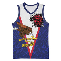 American Samoa Heart Tribal Personalized Basketball Jersey Polynesian Patterns