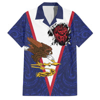 American Samoa Heart Tribal Personalized Family Matching Off Shoulder Short Dress and Hawaiian Shirt Polynesian Patterns