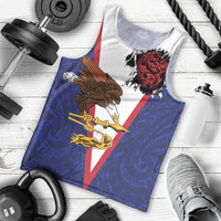American Samoa Heart Tribal Personalized Men Tank Top Polynesian Patterns