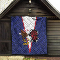 American Samoa Heart Tribal Personalized Quilt Polynesian Patterns