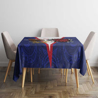 American Samoa Heart Tribal Personalized Tablecloth Polynesian Patterns