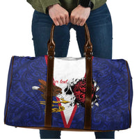 American Samoa Heart Tribal Personalized Travel Bag Polynesian Patterns