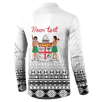 Fiji Heart Tribal Personalised Button Sweatshirt Polynesian Patterns