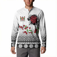 Fiji Heart Tribal Personalised Button Sweatshirt Polynesian Patterns