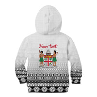 Fiji Heart Tribal Personalised Kid Hoodie Polynesian Patterns