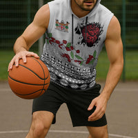Fiji Heart Tribal Personalised Sleeveless Hoodie Polynesian Patterns