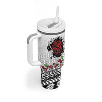 Fiji Heart Tribal Personalised Tumbler With Handle Polynesian Patterns