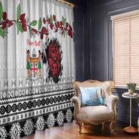 Fiji Heart Tribal Personalised Window Curtain Polynesian Patterns