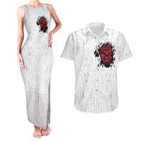 New Zealand Maori Heart Tribal Personalised Couples Matching Tank Maxi Dress and Hawaiian Shirt Polynesian Patterns LT9 White - Polynesian Pride