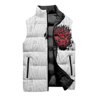 New Zealand Maori Heart Tribal Personalised Sleeveless Puffer Jacket Polynesian Patterns