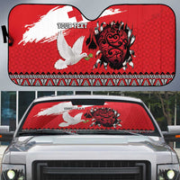 Tonga Heart Tribal Personalised Auto Sun Shade Polynesian Patterns
