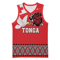 Tonga Heart Tribal Personalised Basketball Jersey Polynesian Patterns