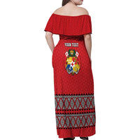 Tonga Heart Tribal Personalised Family Matching Off Shoulder Maxi Dress and Hawaiian Shirt Polynesian Patterns