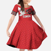 Tonga Heart Tribal Personalised Family Matching Puletasi and Hawaiian Shirt Polynesian Patterns