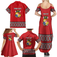 Tonga Heart Tribal Personalised Family Matching Summer Maxi Dress and Hawaiian Shirt Polynesian Patterns