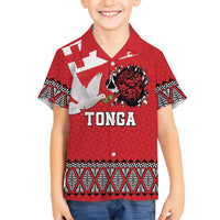 Tonga Heart Tribal Personalised Kid Hawaiian Shirt Polynesian Patterns