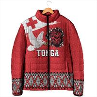 Tonga Heart Tribal Personalised Padded Jacket Polynesian Patterns