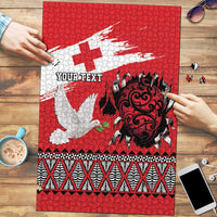 Tonga Heart Tribal Personalised Puzzle Polynesian Patterns