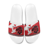 Tonga Heart Tribal Personalised Slide Sandals Polynesian Patterns