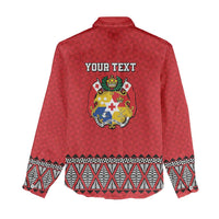 Tonga Heart Tribal Personalised Women Casual Shirt Polynesian Patterns