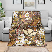 Personalised Hawaii Tribal Humpback Whale Blanket Melemele Hibiscus Seamless Pattern
