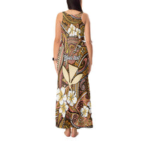Personalised Hawaii Tribal Humpback Whale Tank Maxi Dress Melemele Hibiscus Seamless Pattern