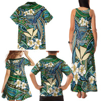 Personalised Hawaii Tribal Humpback Whale Family Matching Tank Maxi Dress and Hawaiian Shirt Omaomao Hibiscus Seamless Pattern LT9 - Polynesian Pride