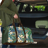 Personalised Hawaii Tribal Humpback Whale Travel Bag Omaomao Hibiscus Seamless Pattern