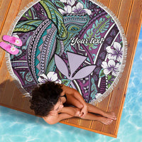 Personalised Hawaii Tribal Humpback Whale Beach Blanket Poni Hibiscus Seamless Pattern