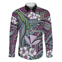 Personalised Hawaii Tribal Humpback Whale Family Matching Off Shoulder Short Dress and Hawaiian Shirt Poni Hibiscus Seamless Pattern