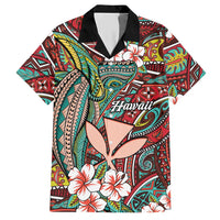Personalised Hawaii Tribal Humpback Whale Hawaiian Shirt Ulaula Hibiscus Seamless Pattern