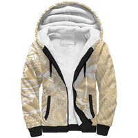 Custom Indo Fijians Sherpa Hoodie Fiji ke Hindustani Polyneisan Paisley Beige Style LT9 Unisex Beige - Polynesian Pride