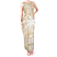 Custom Indo Fijians Tank Maxi Dress Fiji ke Hindustani Polyneisan Paisley Beige Style LT9 Women Beige - Polynesian Pride