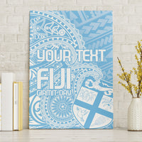 Custom Indo Fijians Canvas Wall Art Fiji ke Hindustani Polyneisan Paisley Blue Style