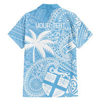 Custom Indo Fijians Hawaiian Shirt Fiji ke Hindustani Polyneisan Paisley Blue Style