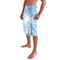 Custom Indo Fijians Lavalava Fiji ke Hindustani Polyneisan Paisley Blue Style LT9 - Polynesian Pride