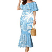 Custom Indo Fijians Mermaid Dress Fiji ke Hindustani Polyneisan Paisley Blue Style LT9 Women Blue - Polynesian Pride
