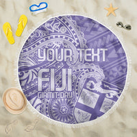Custom Indo Fijians Beach Blanket Fiji ke Hindustani Polyneisan Paisley Purple Style