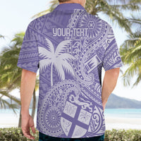 Custom Indo Fijians Hawaiian Shirt Fiji ke Hindustani Polyneisan Paisley Purple Style LT9 - Polynesian Pride