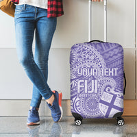 Custom Indo Fijians Luggage Cover Fiji ke Hindustani Polyneisan Paisley Purple Style