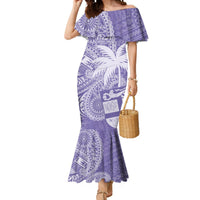 Custom Indo Fijians Mermaid Dress Fiji ke Hindustani Polyneisan Paisley Purple Style LT9 Women Purple - Polynesian Pride