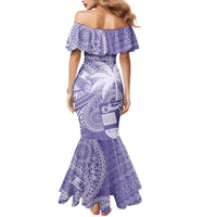 Custom Indo Fijians Mermaid Dress Fiji ke Hindustani Polyneisan Paisley Purple Style LT9 - Polynesian Pride