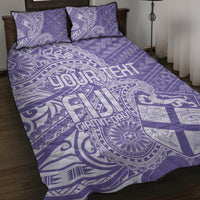 Custom Indo Fijians Quilt Bed Set Fiji ke Hindustani Polyneisan Paisley Purple Style