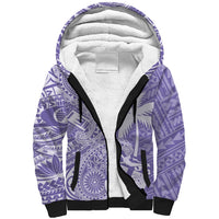 Custom Indo Fijians Sherpa Hoodie Fiji ke Hindustani Polyneisan Paisley Purple Style LT9 Unisex Purple - Polynesian Pride