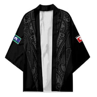 Queensland Maori Rugby Nga Hau e Wha Kimono Black Motif LT9 Unisex Black - Polynesian Pride