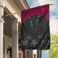 Queensland Maori Rugby Nga Hau e Wha Garden Flag Maroon Motif LT9 House Flag Maroon - Polynesian Pride