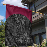 Queensland Maori Rugby Nga Hau e Wha Garden Flag Maroon Motif LT9 - Polynesian Pride